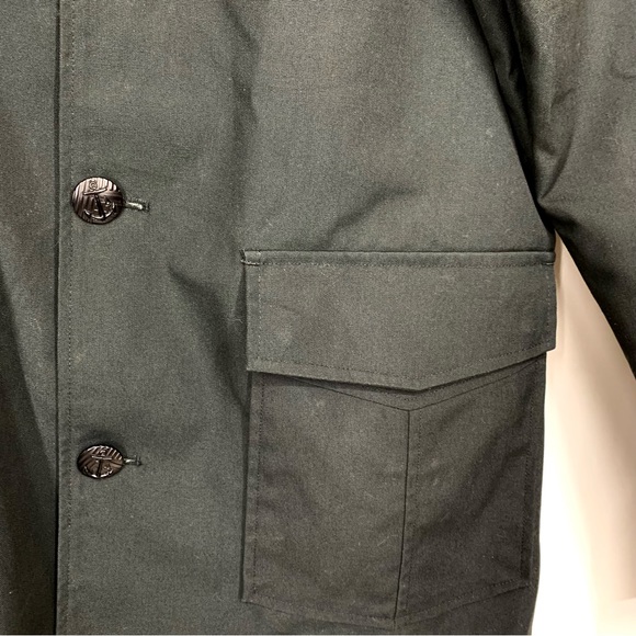 Volcom Men's Black Military Style Officers Jacket With Anchor Buttons Size Large - Picture 8 of 16